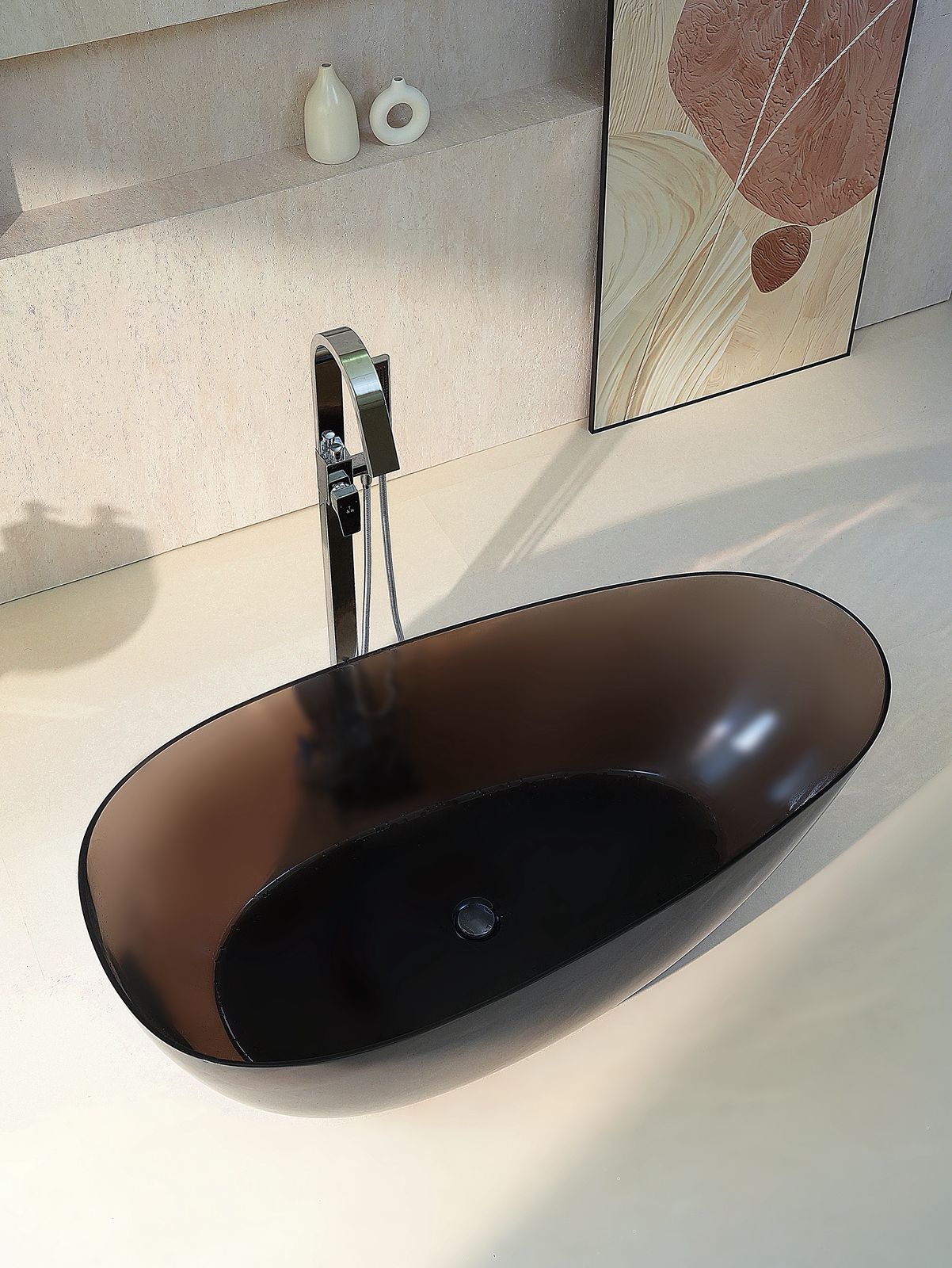 بانيو ديكور فاخر زجاج اسود VERCO  170*80 