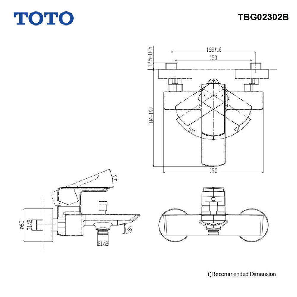  TOTO TBG02302D   خلاط دش كروم 