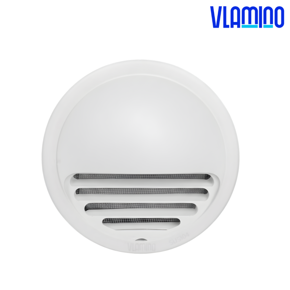  VLAMINO 304 Stainless Steel Exhaust Fan Shutter (White) 