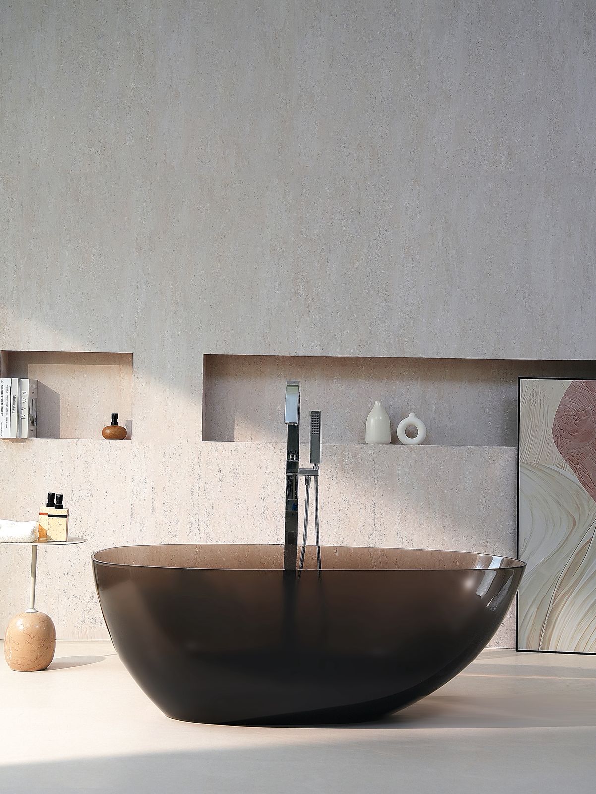  بانيو ديكور فاخر زجاج اسود VERCO  170*80 