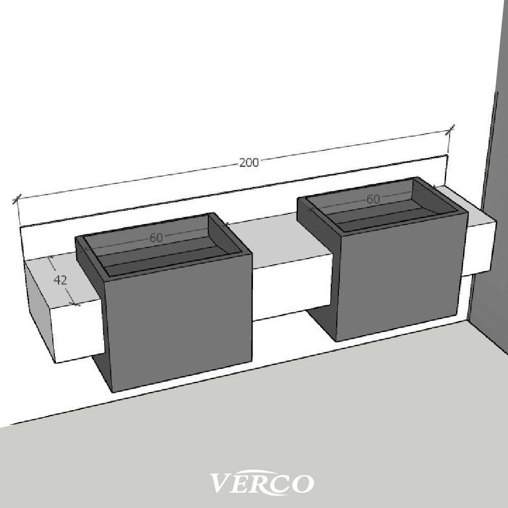  مغسلة تصنيع رخام فيركو تفصيل حسب الطلب مقاس 50*200 VERCO 