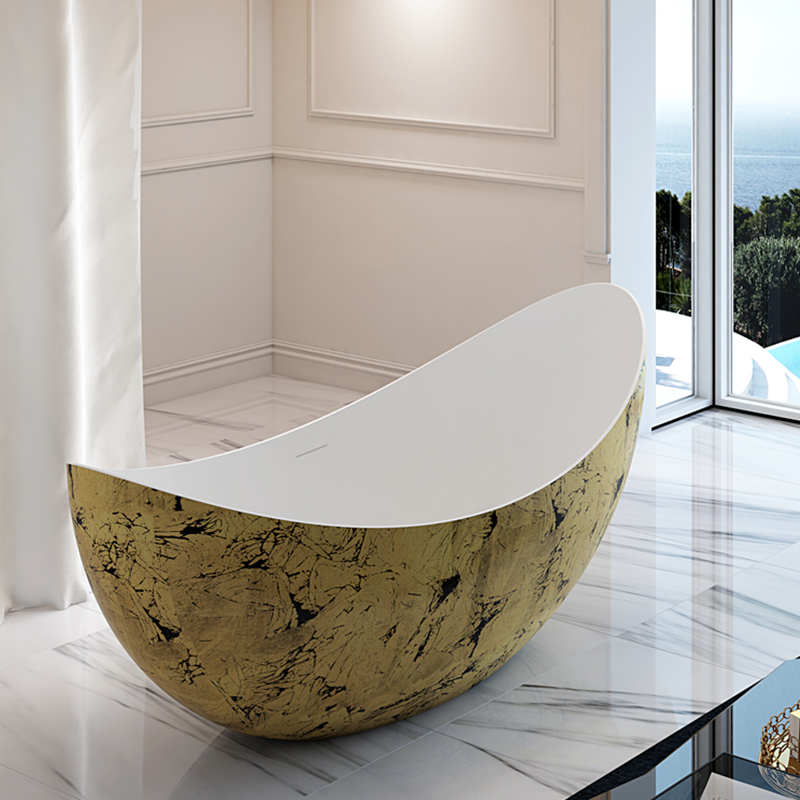  مغطس / بانيو ديكور فاخر ذهبي اسود فيركو مقاس VERCO 180X80 cm 