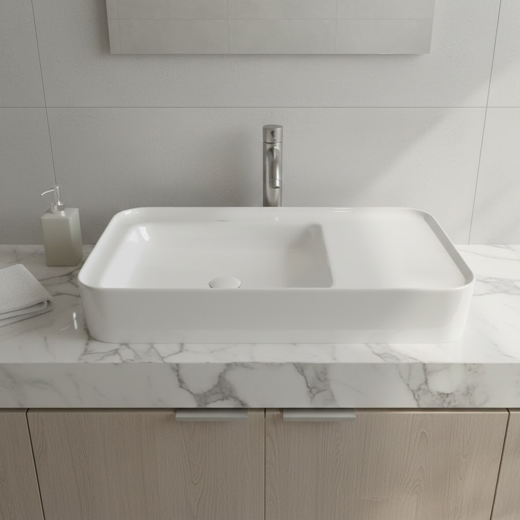  حوض مغسلة خارجي ابيض 72X41 cm  فيركو  VERCO 