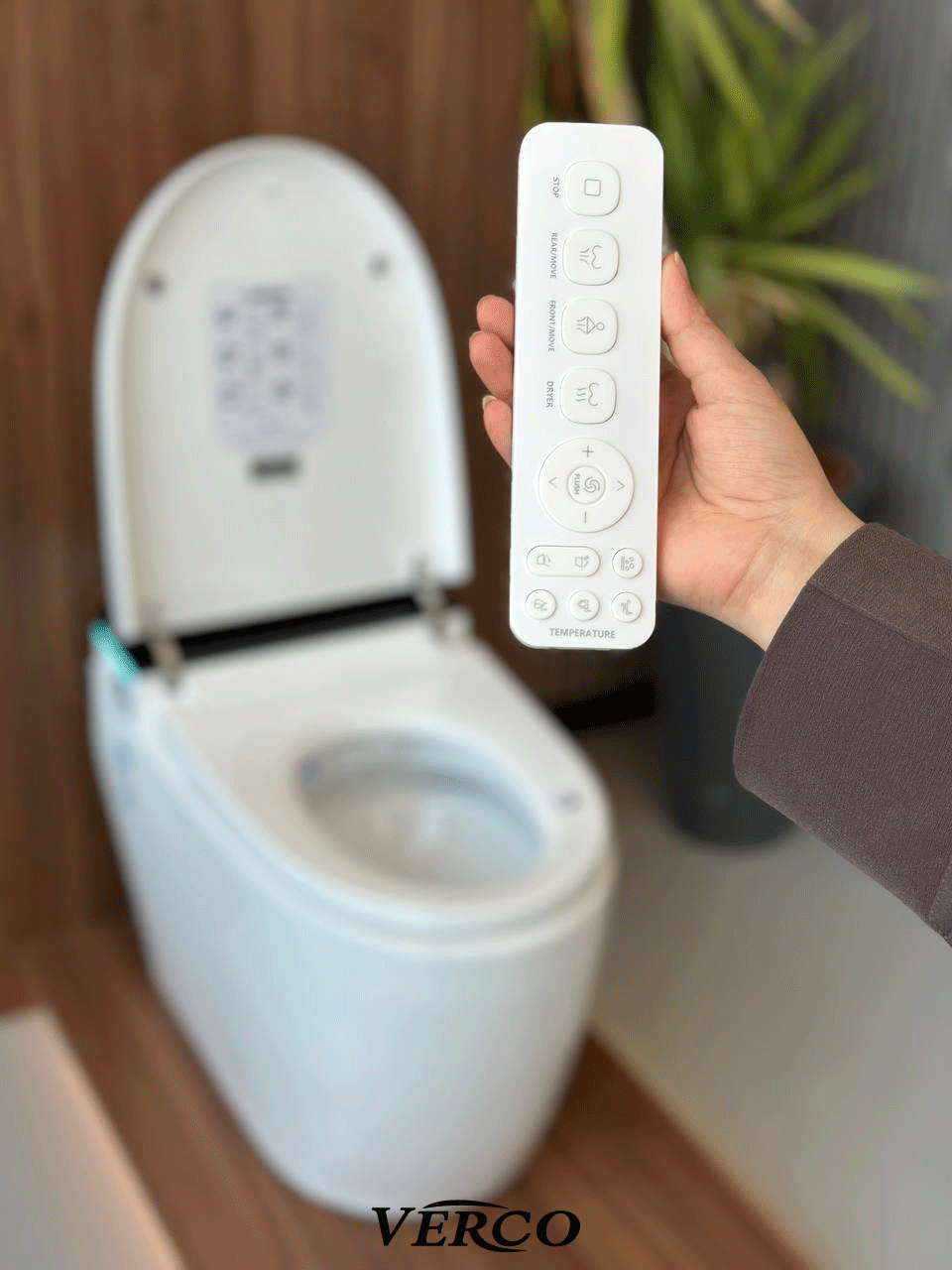  Smart Electronic Toilet with Remote Control – VERCO 25–30 cm 