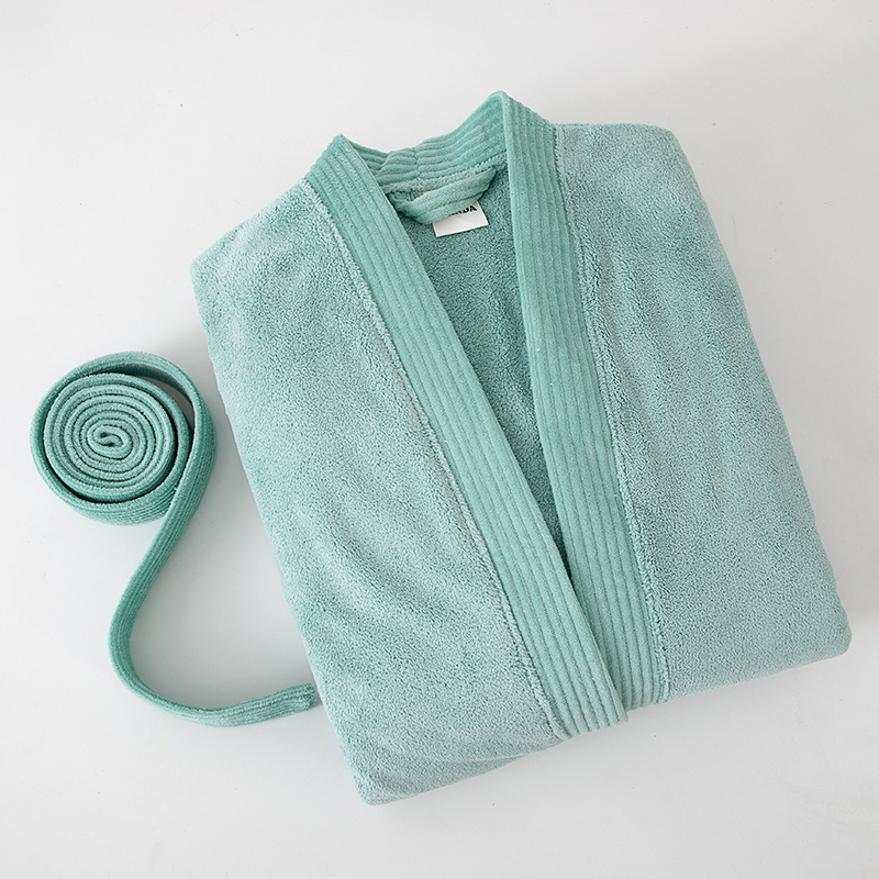 Turquoise Cotton Bathrobe