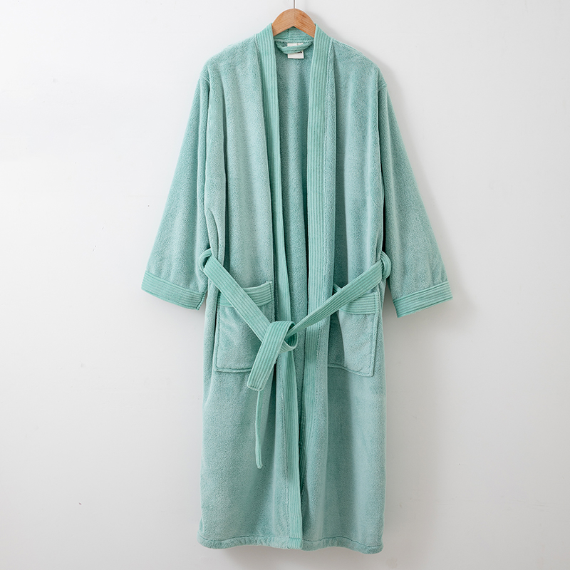 Turquoise Cotton Bathrobe