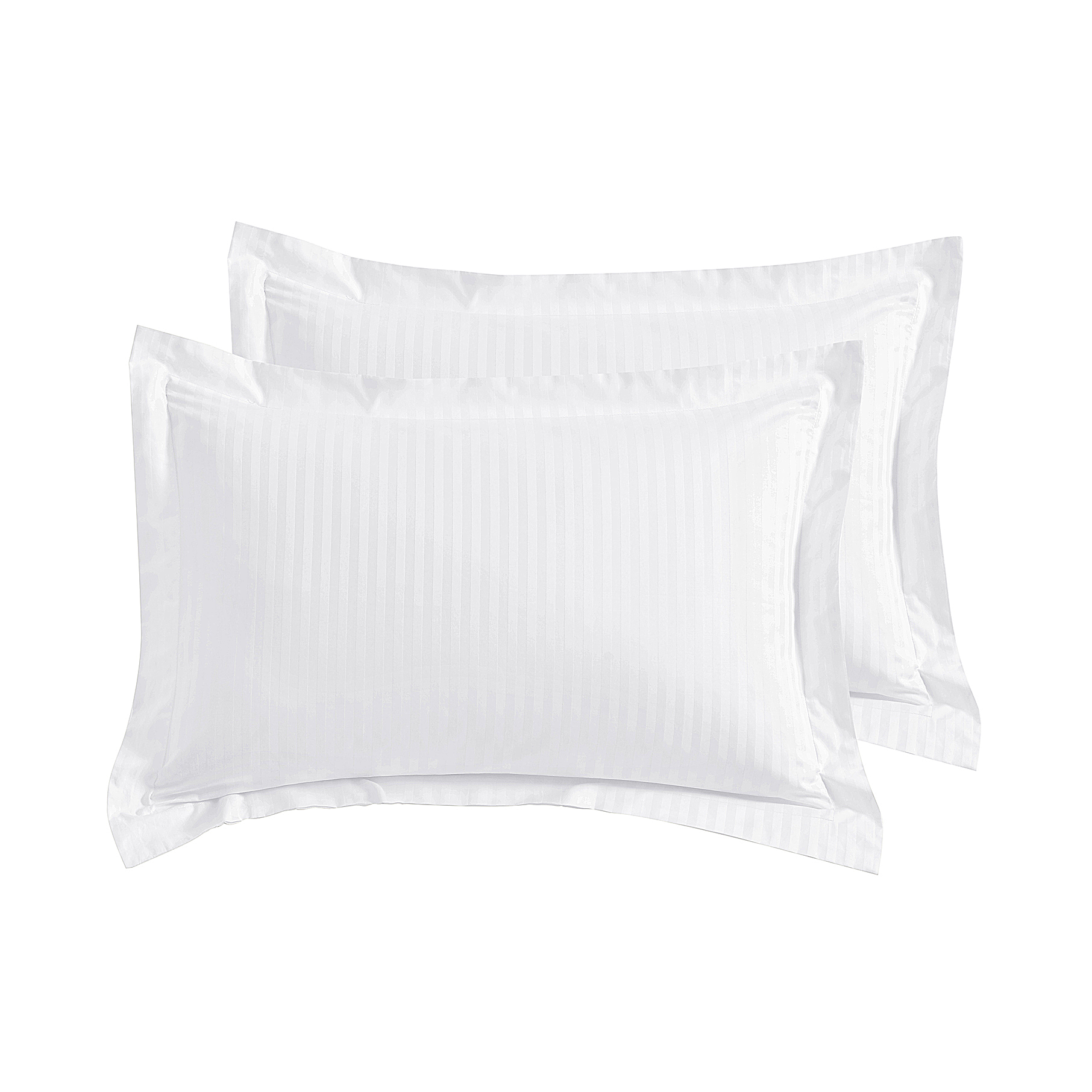 Soft white pillowcase striped