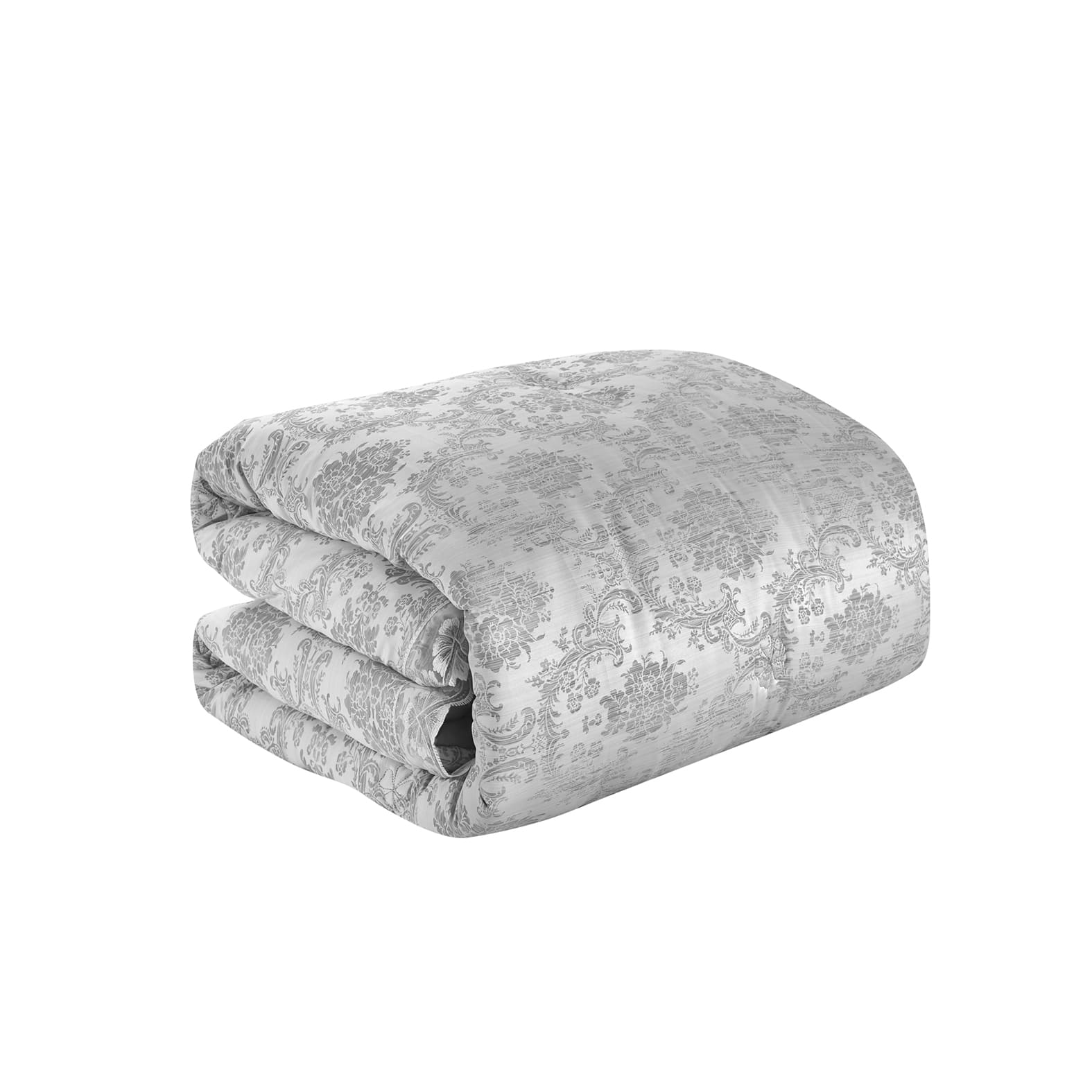 Double bed microfiber duvet jacquard grey tones