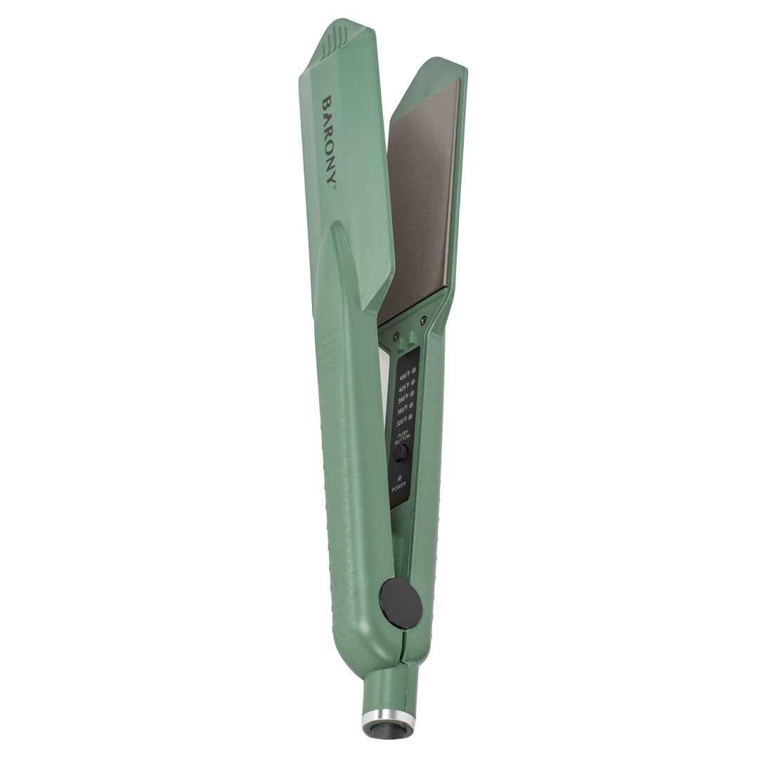 Barony Professional Wide Ceramic Flat Hair Straightener, Green Color