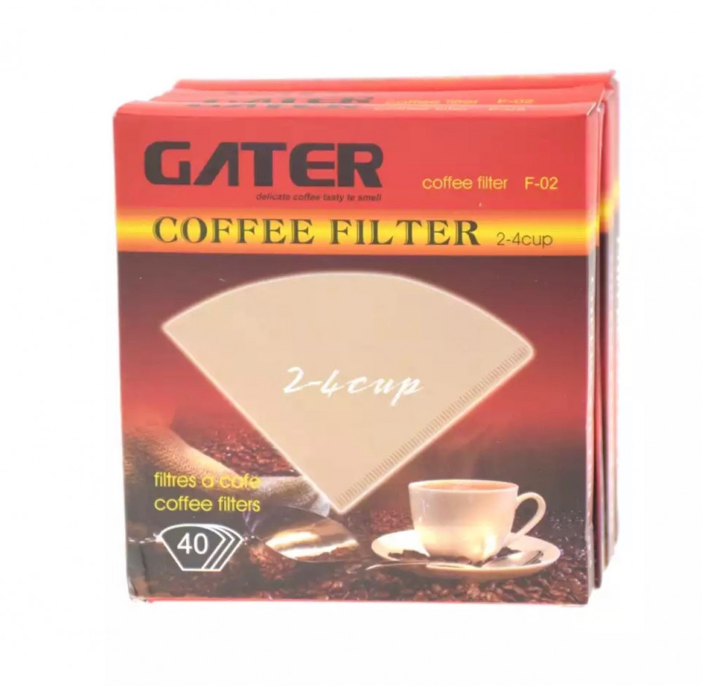 فلاتر ترشيح قهوة مقاس  2- 4 اكواب 40 قطعة مناسب لأداة V60