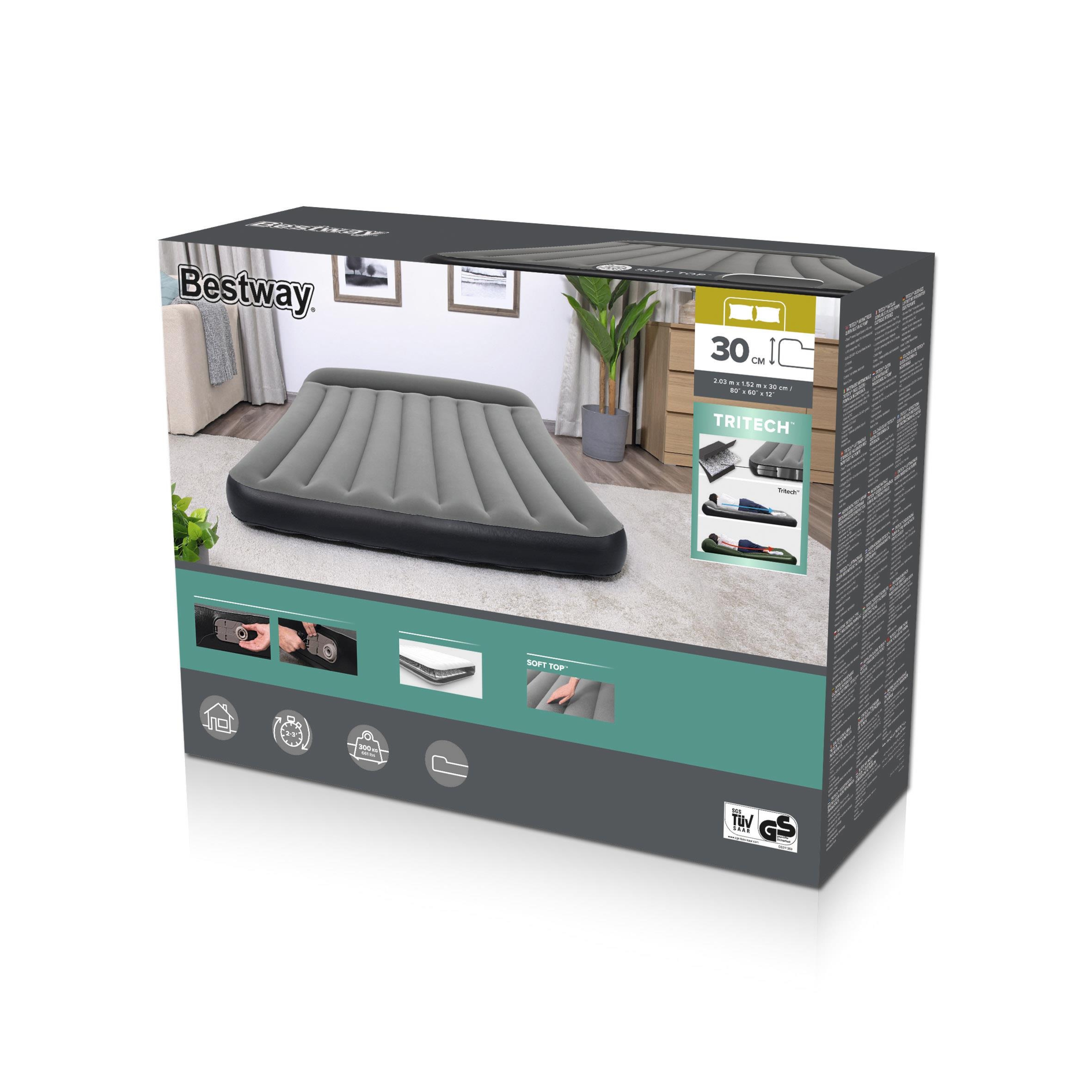  Tritech Air Mattress Queen Built-in AC pump 2.03mx1.52mx30cm  