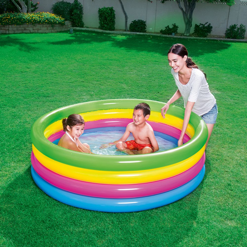  بست واي-مسبح نفخ ملون 4 طبقات 157x46 سم  -26-51117 