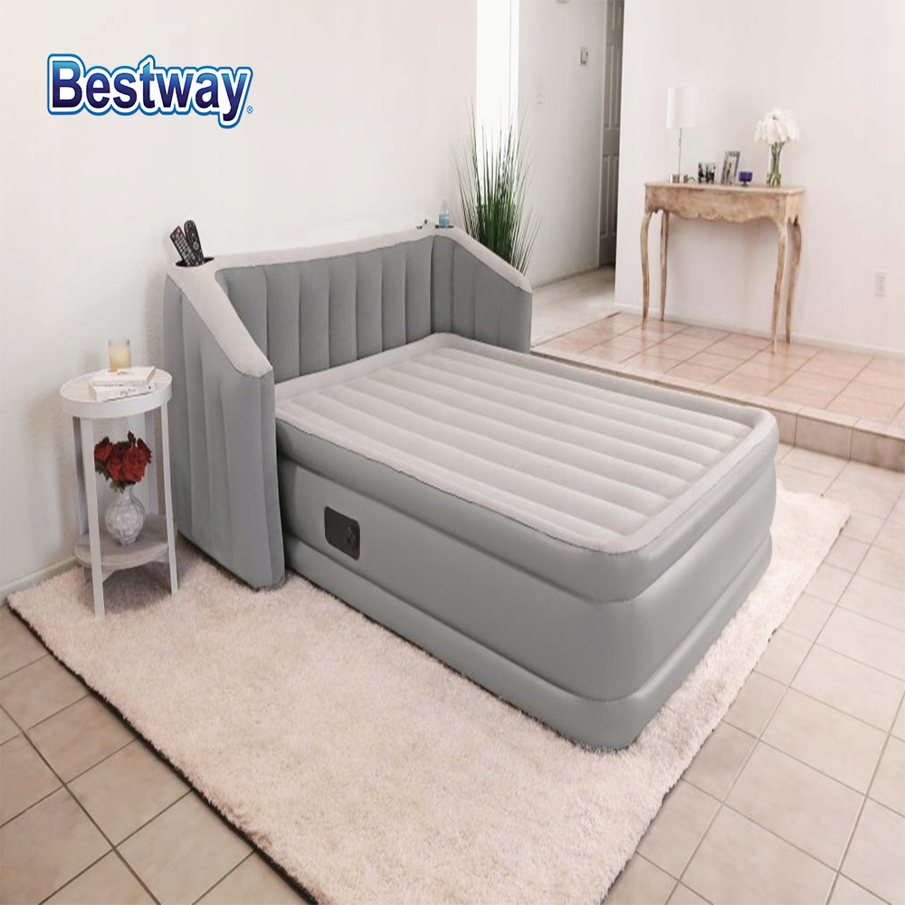  'BESTWAY Tritech Fullsleep Wingback Airbed Queen Headboard Built-in AC Pump 233cm x 196cm x 80cm  26-67620 