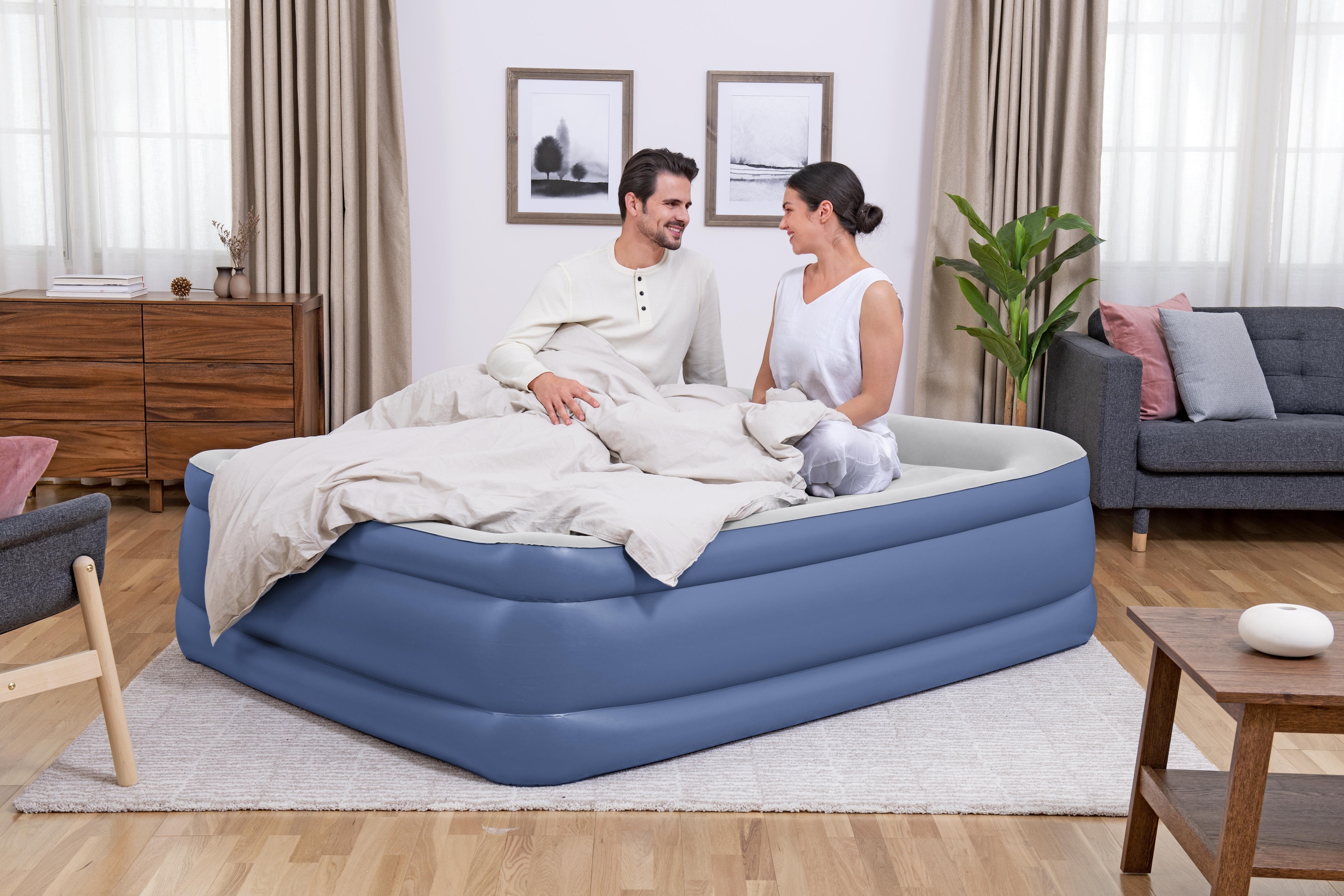  'BESTWAY AlwayzAire Airbed Queen Built-in Dual Pump 203cm x 152cm x 46cm  26-67624 