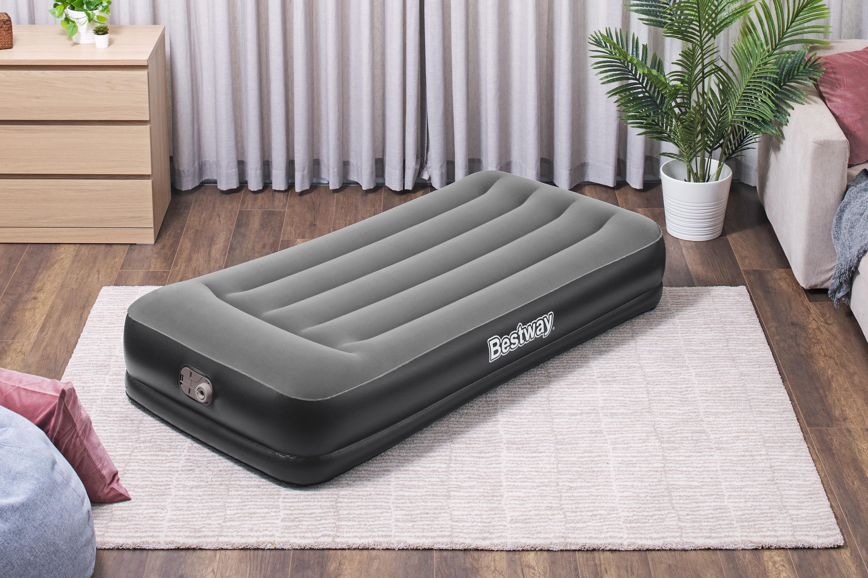  'BESTWAY Tritech Airbed Twin Built-in AC Pump 191cm x 97cm x 36cm  26-67723 