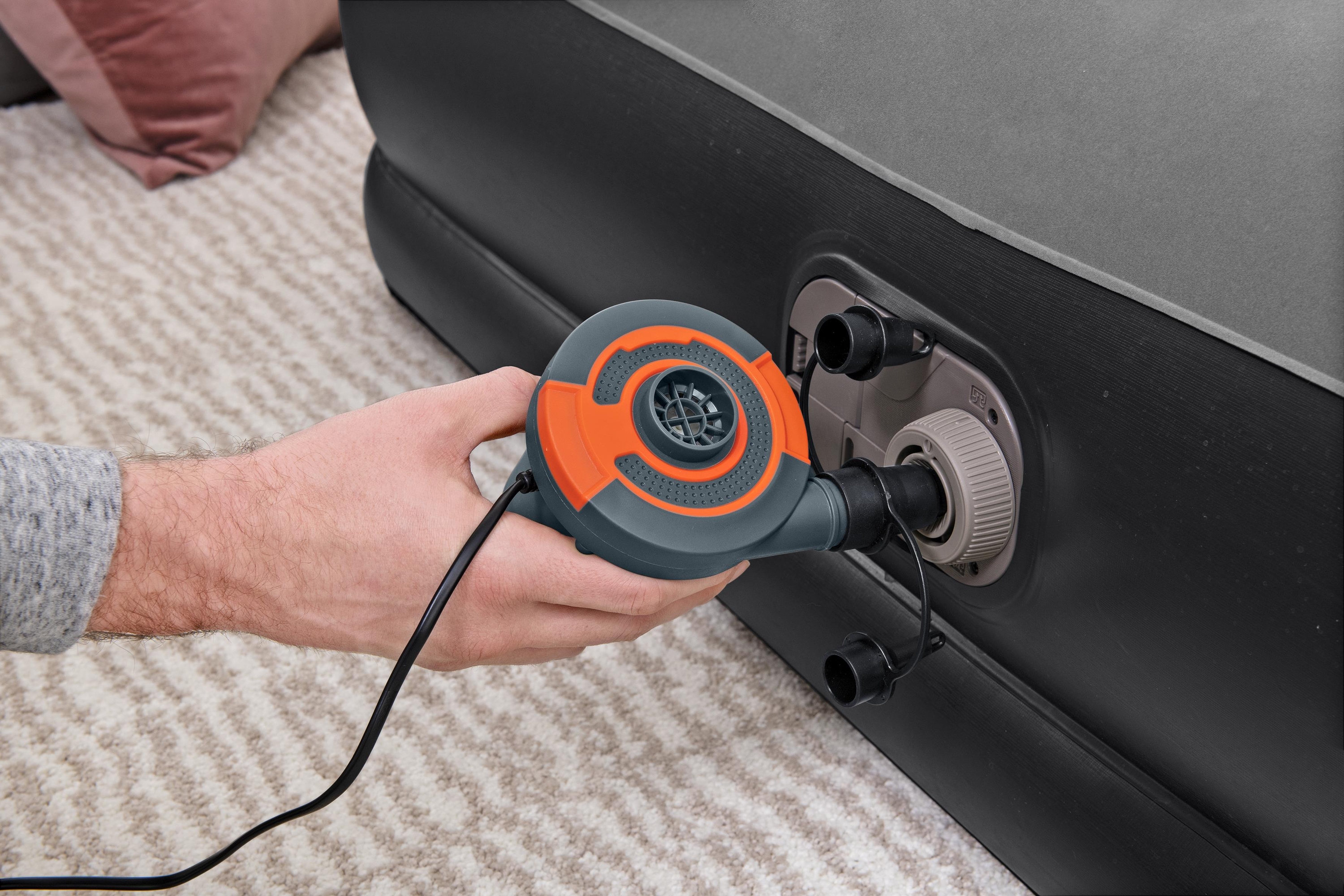  'BESTWAY Tritech Airbed Twin Built-in AC Pump 191cm x 97cm x 36cm  26-67723 