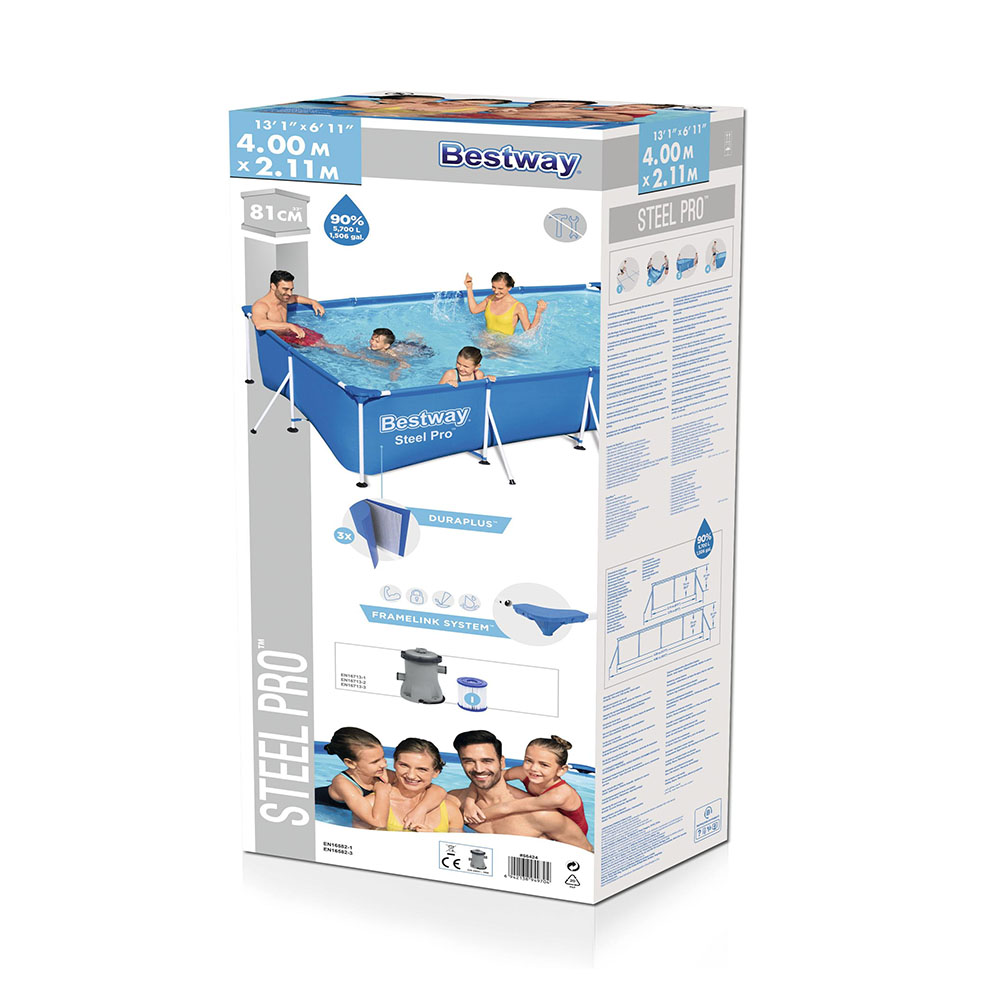  بست واي-مسبح شراع فريم مستطيل مع فلتر 400CMX211CMX81CM 5700L  -26-56424 