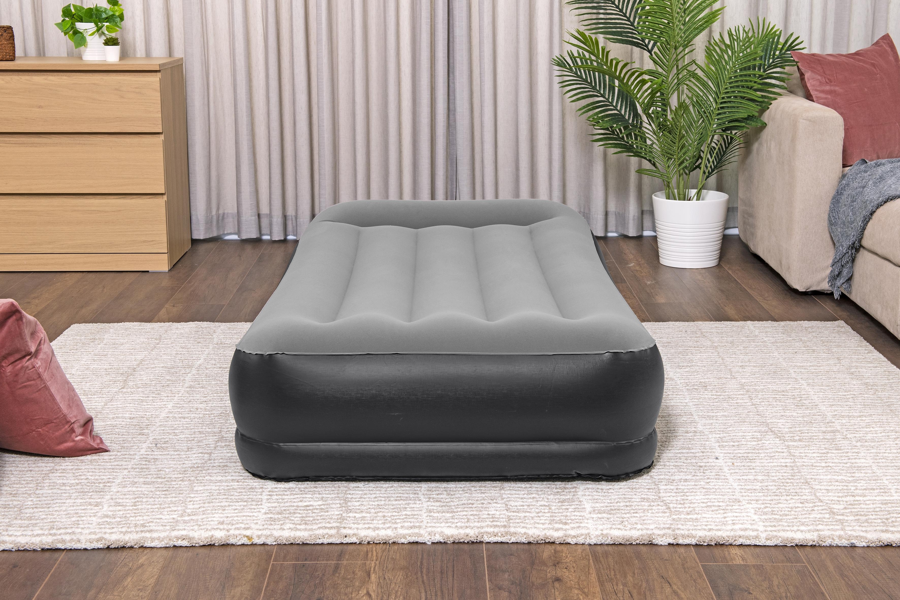  'BESTWAY Tritech Airbed Twin Built-in AC Pump 191cm x 97cm x 36cm  26-67723 