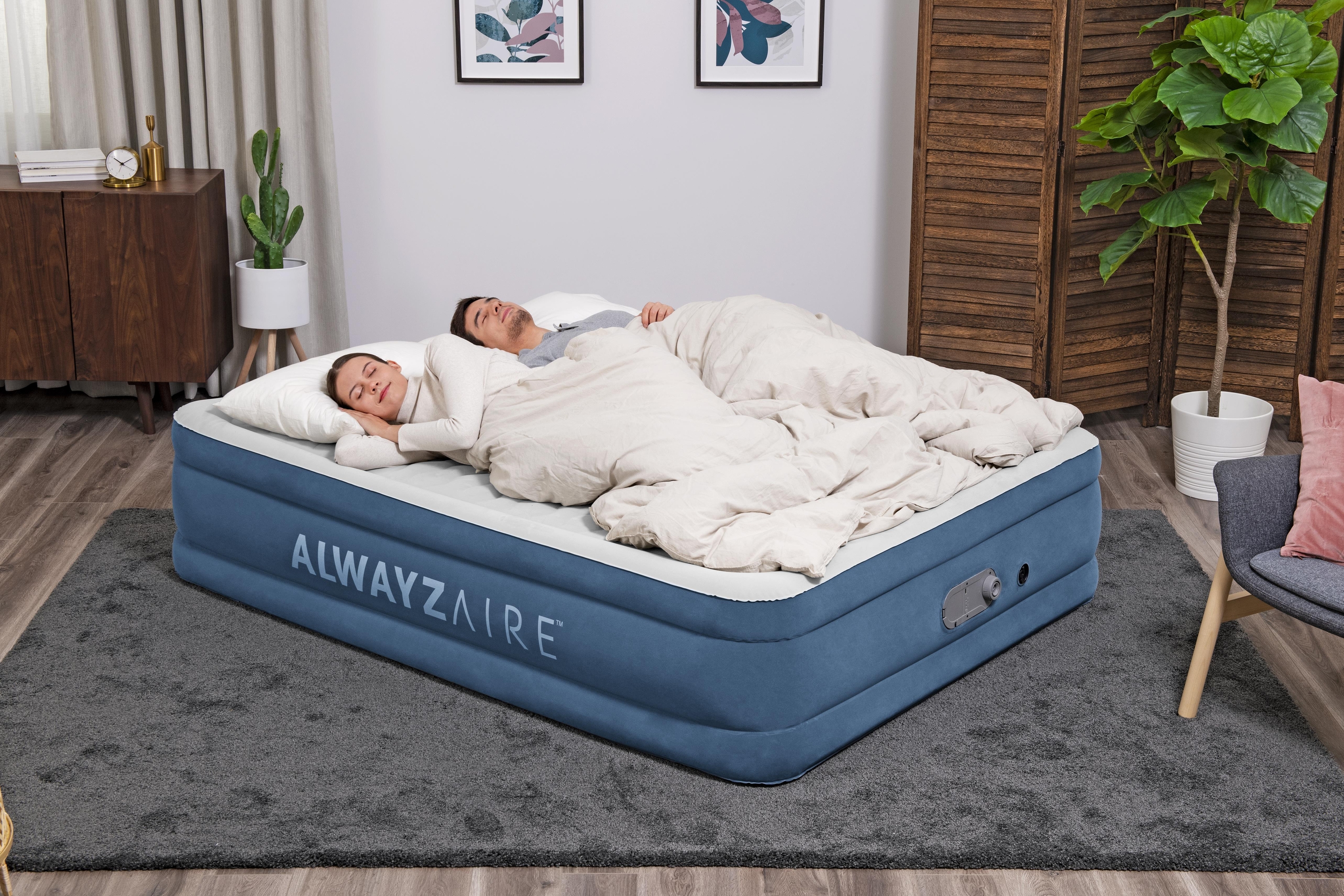  'BESTWAY AlwayzAire Airbed Queen Built-in Dual Pump 203cm x 152cm x 46cm  26-67624 