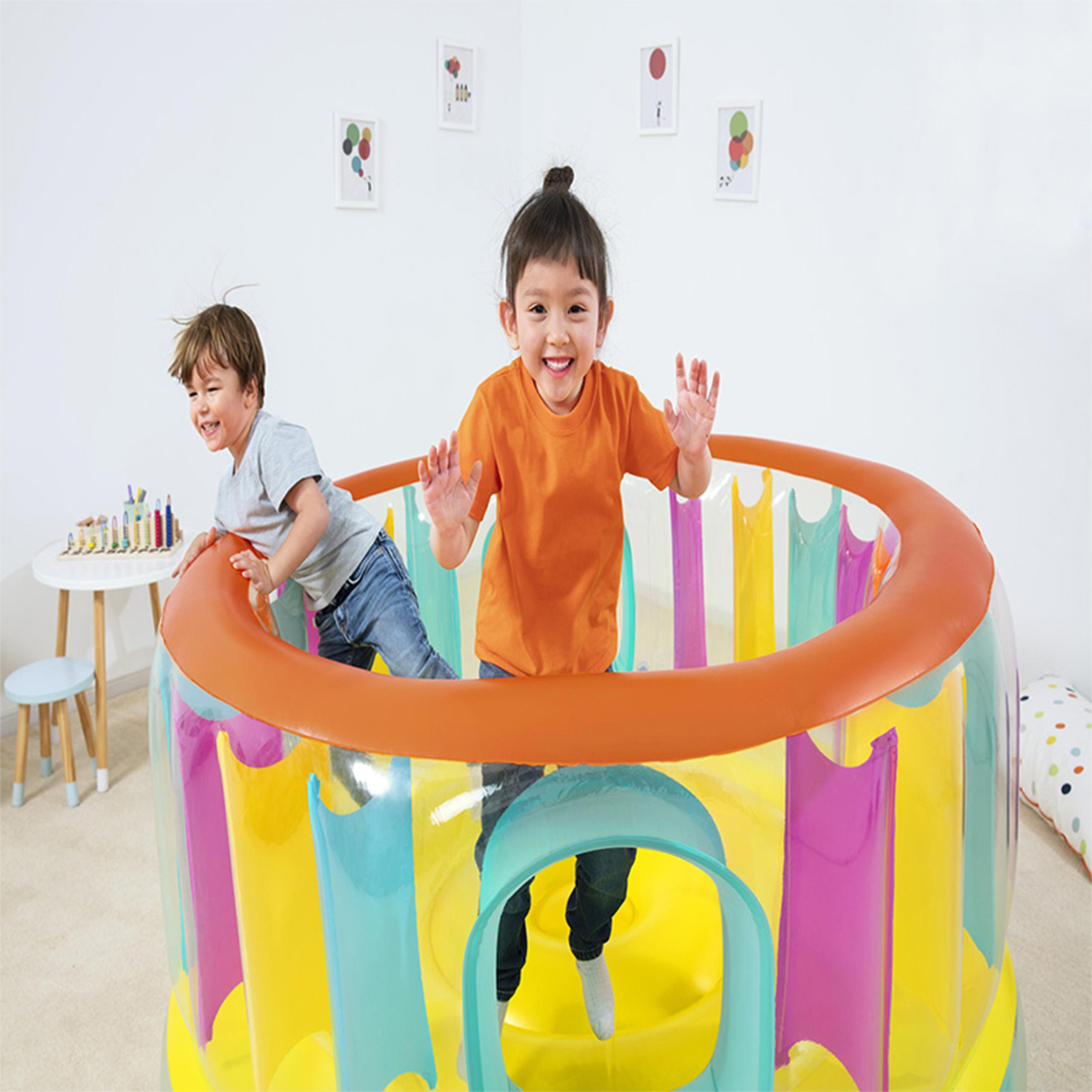  بست واي-نطاطة دائرية جوانب ملونة 180*86 سم  26-52262 