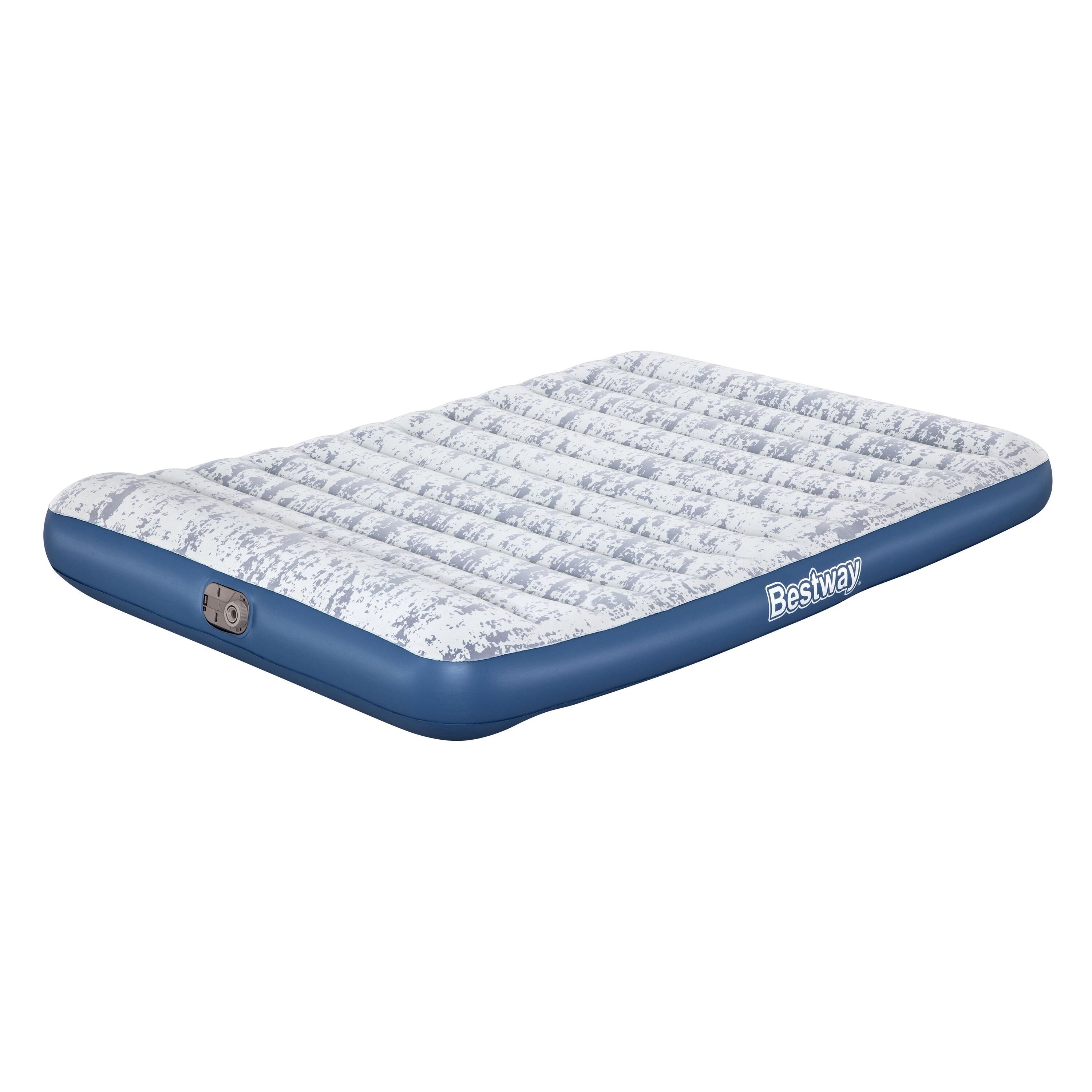  BESTWAY Tritech Airbed Queen Fashion Flock Built-in AC Pump 203cm x 152cm x 30cm  26-67836 