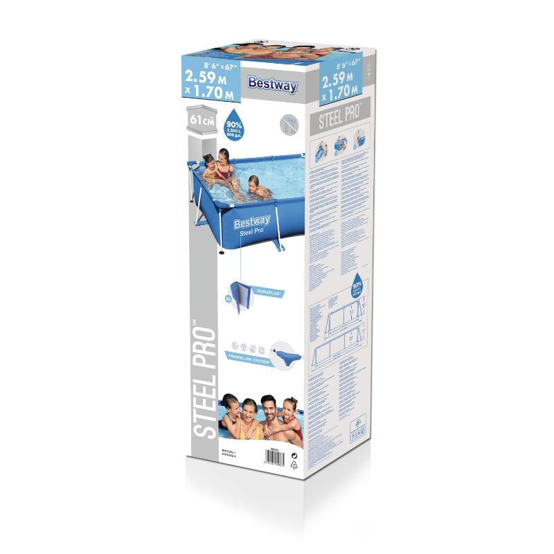  بست واي-مسبح شراع فريم مستطيل 259CMX170CMX61CM 2300L  -26-56403 