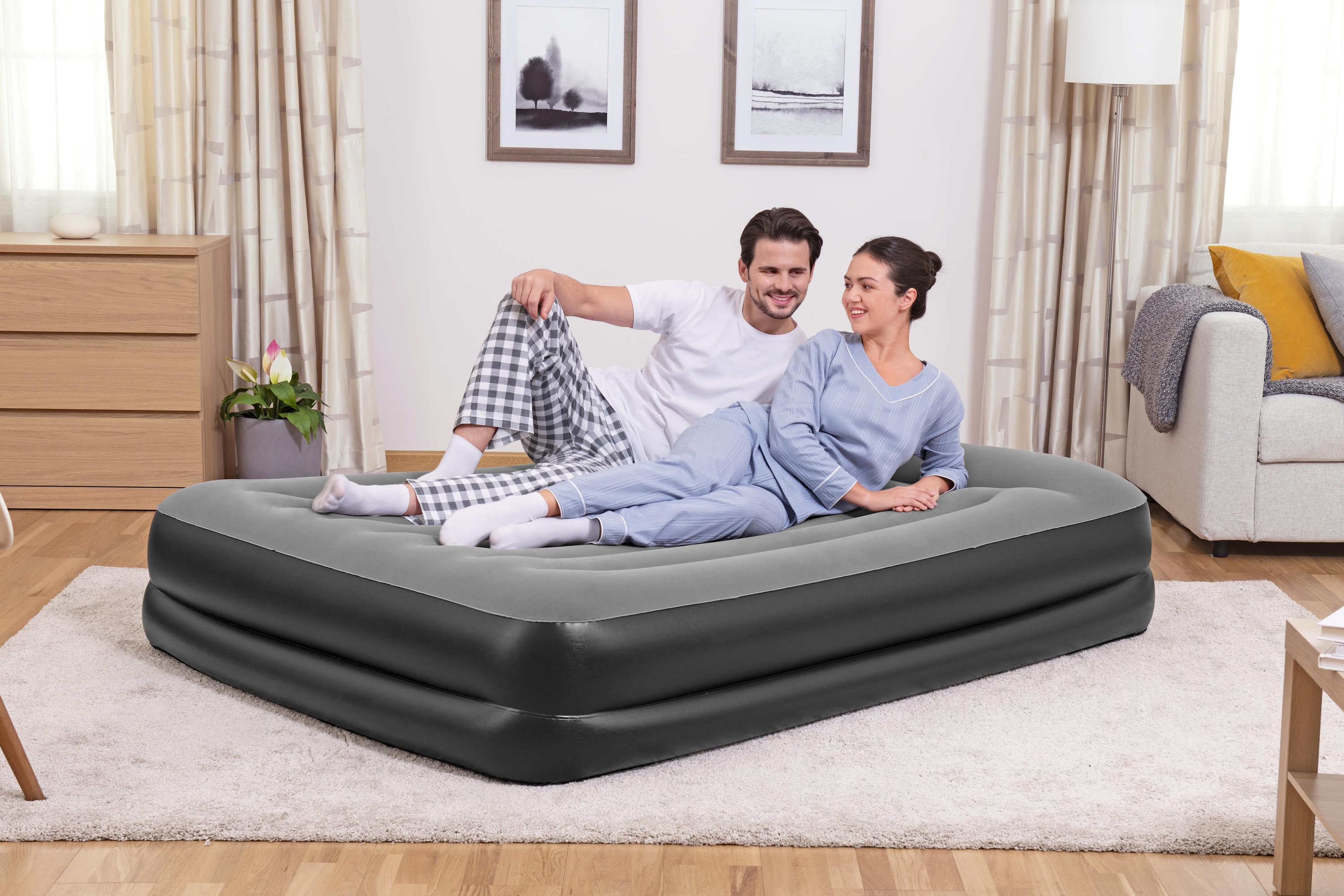  'بست واي مرتبة نفخ اوتوماتك 2.03m x 1.52m x 46cm  