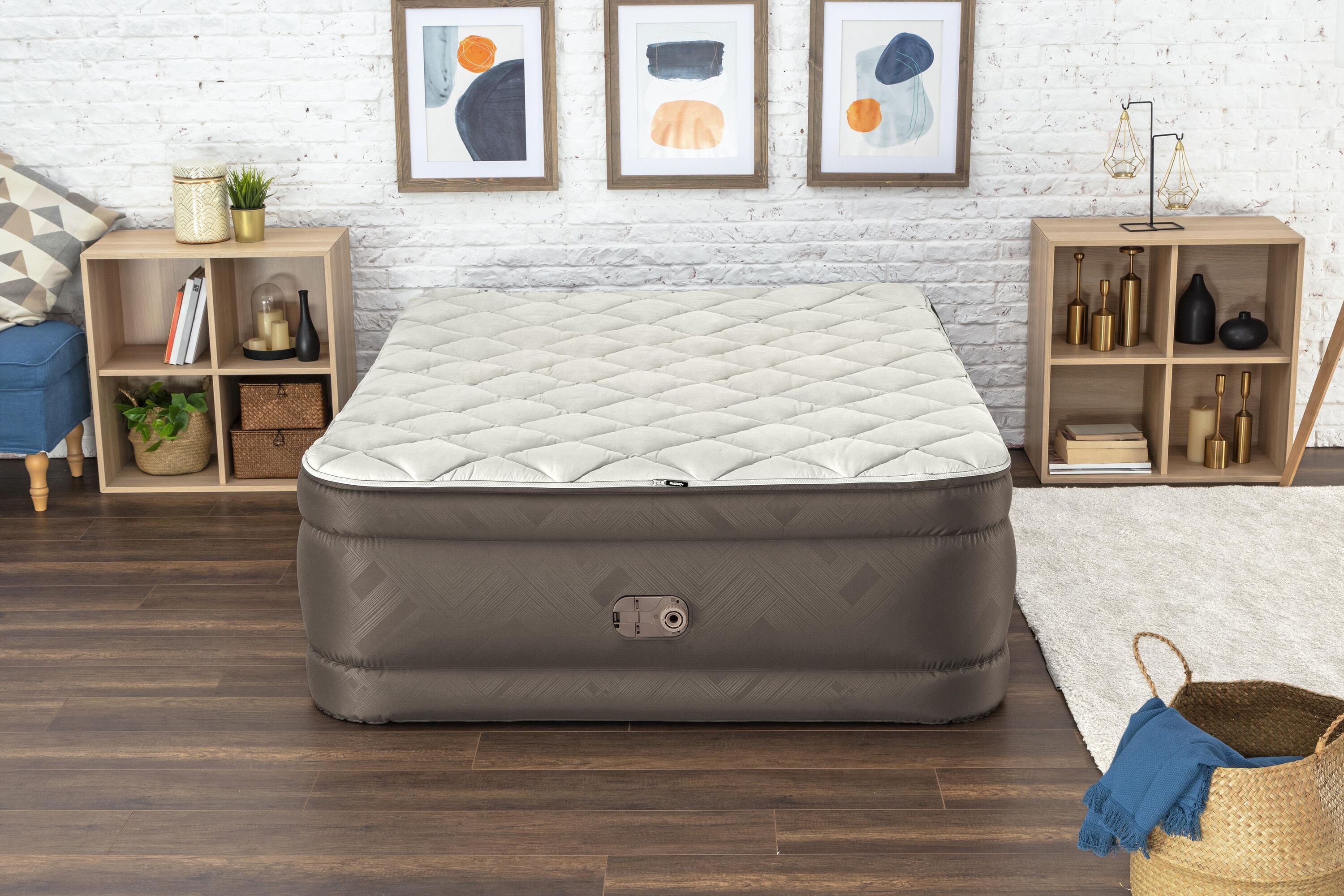   Fortech Duvet Top Air Mattress Queen Built-in AC Pump 2.03M X 1.52M X 51CM  