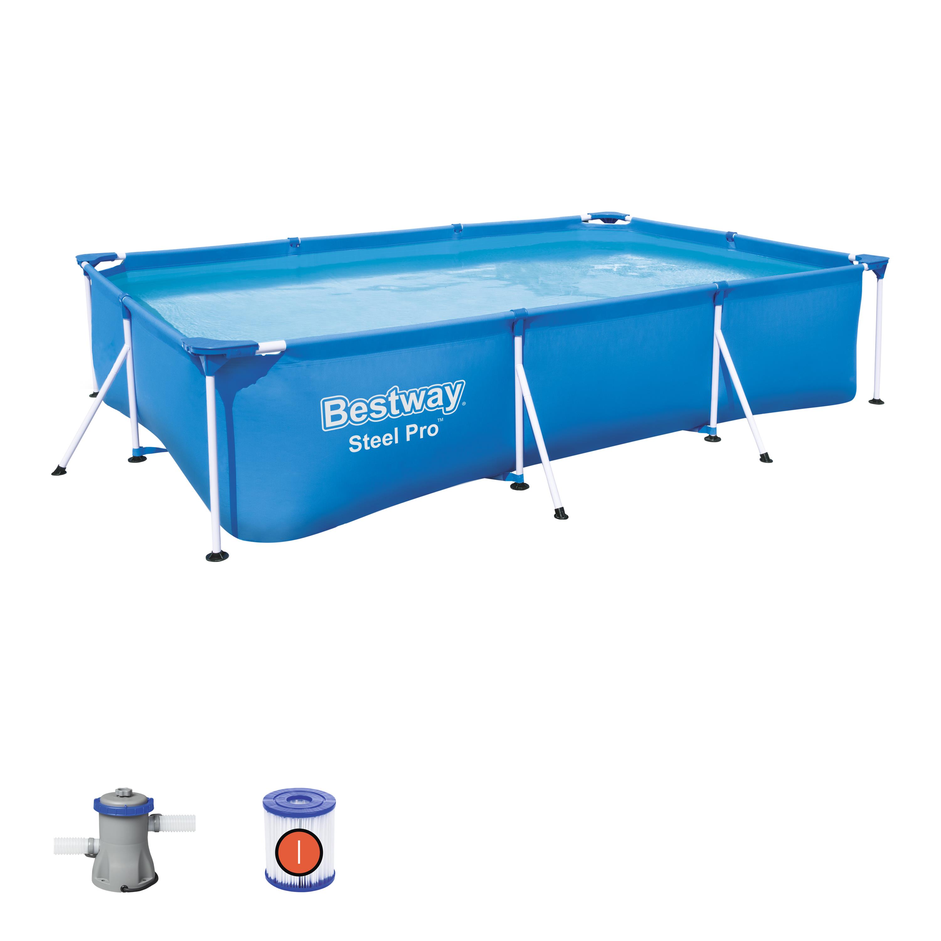  بست واي-مسبح شراع فريم مستطيل مع فلتر 300CMX201CMX66CM 3300L  -26-56411 