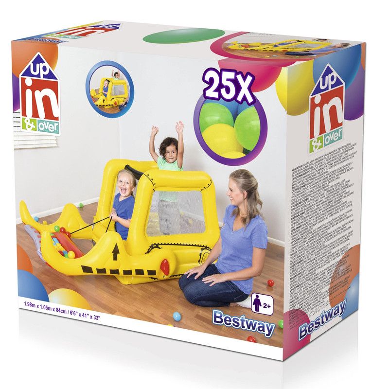  Bestway Bulldozer Ball Pit With Ball 1.98M X 1.05M X 84Cm 26-52278 