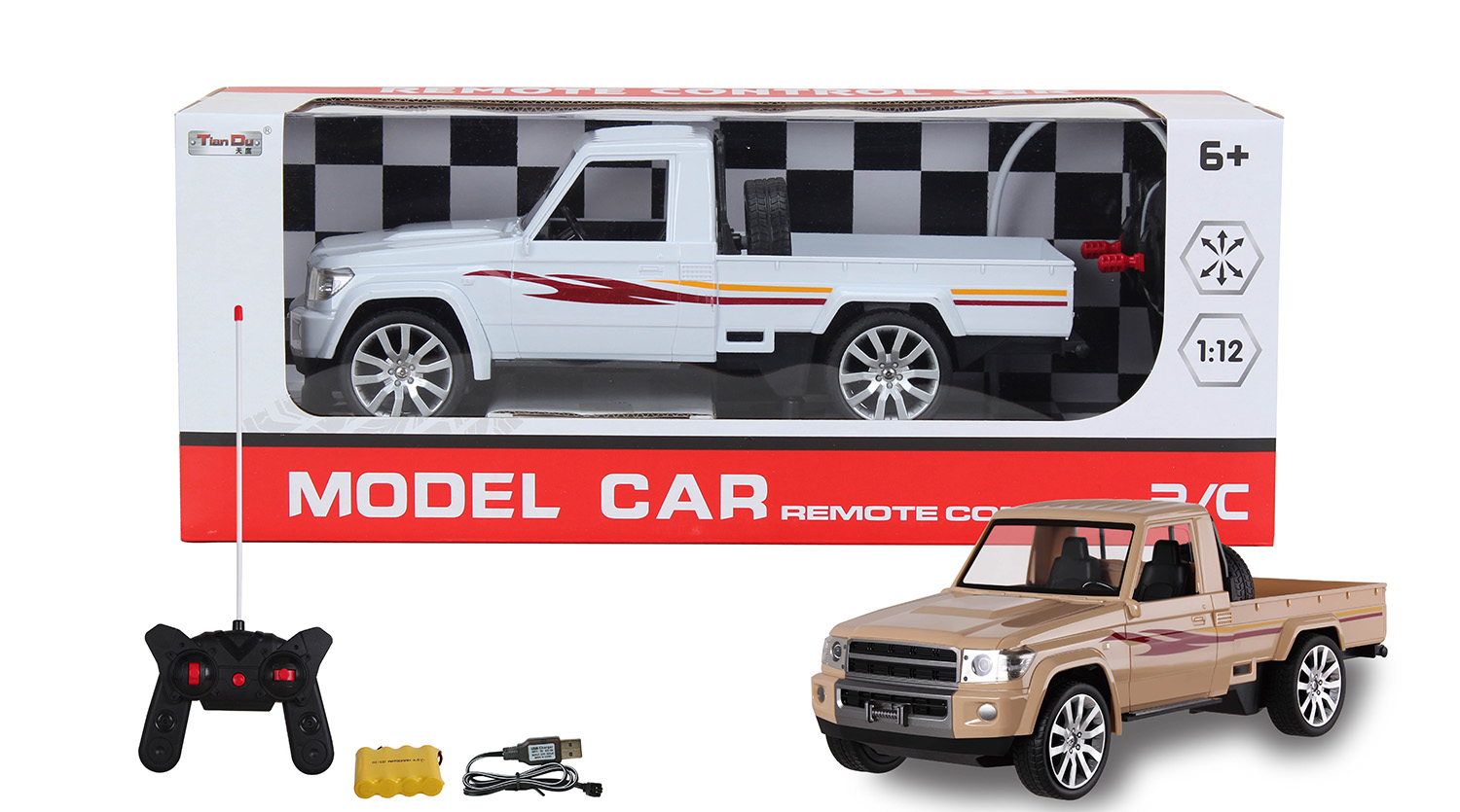  4 Func R/C  Car 1:12, W/Light, W/4.8V Battery +USB, 2 Colors 
