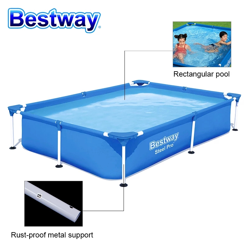  بست واي-مسبح شراع فريم مستطيل 221CMX150CMX43CM 1200L  -26-56401 