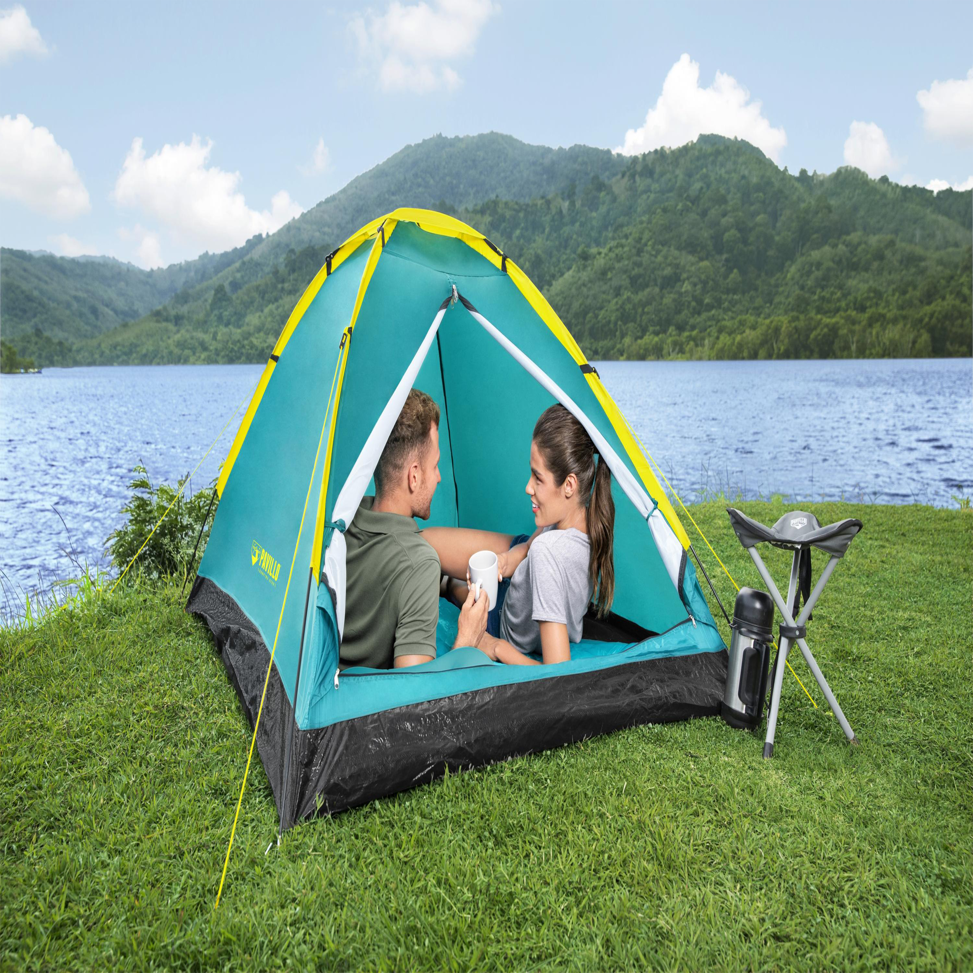  'Bestway Pavillo-Cooldome 3Person Tent 2.10M X 2.10M X 1.30M (1 Layer 190T Polyester Pa Coated) 26-68085 
