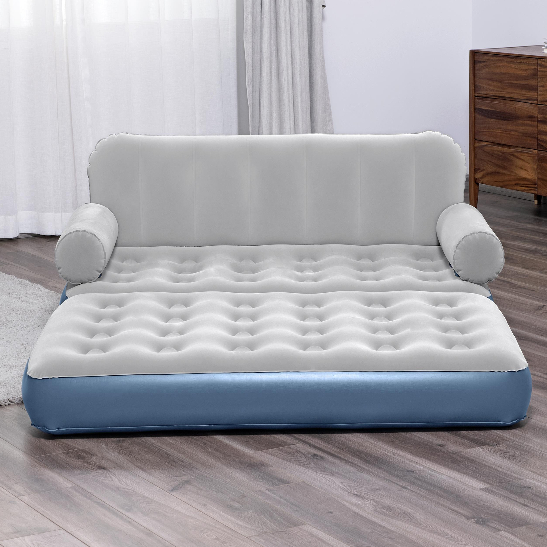  'بست واي كنبة نفخ مقعدين مع طرمبة كهرباء اوتوماتك  1.88M X 1.52M X 64CM 3-IN-1  