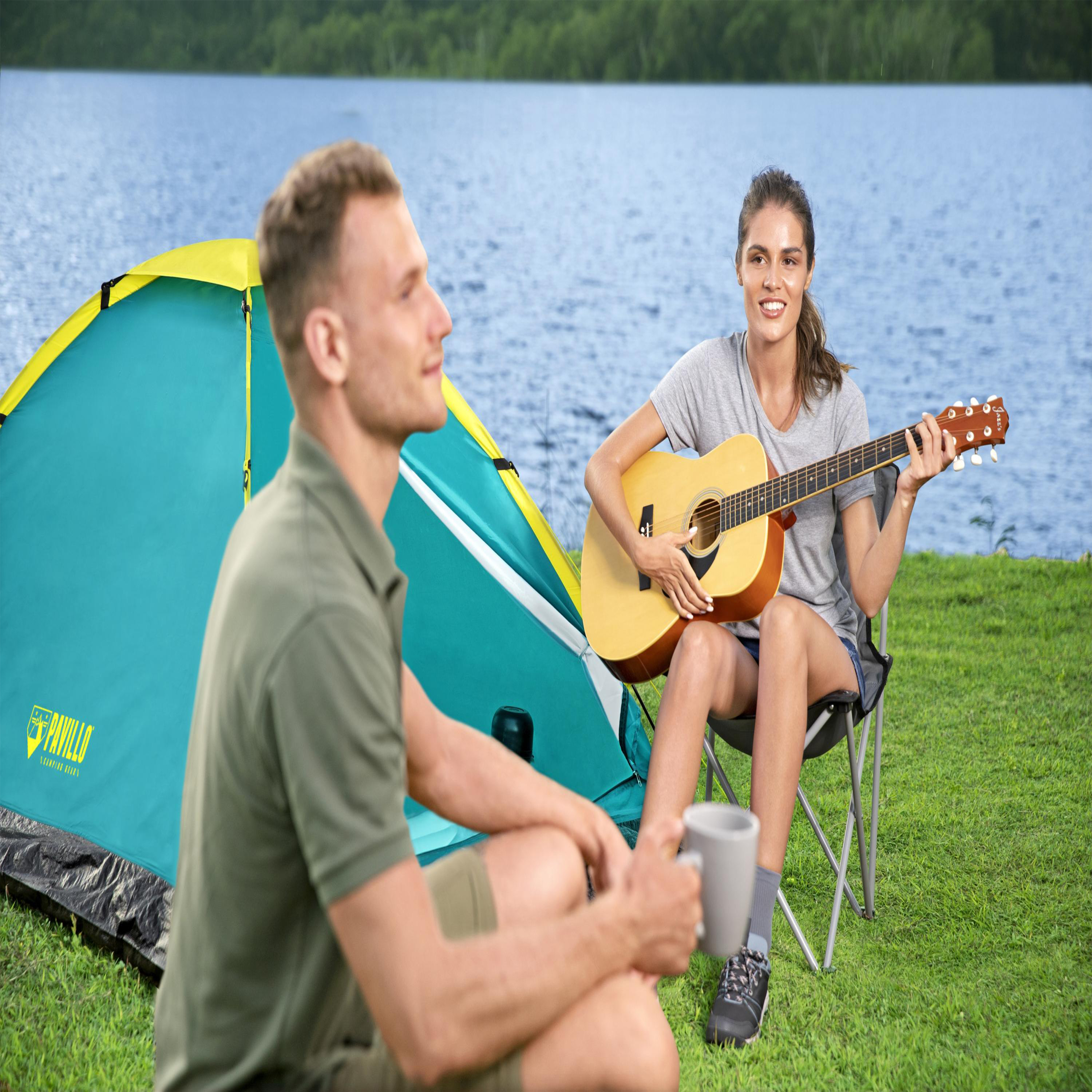  'Bestway Pavillo-Cooldome 3Person Tent 2.10M X 2.10M X 1.30M (1 Layer 190T Polyester Pa Coated) 26-68085 