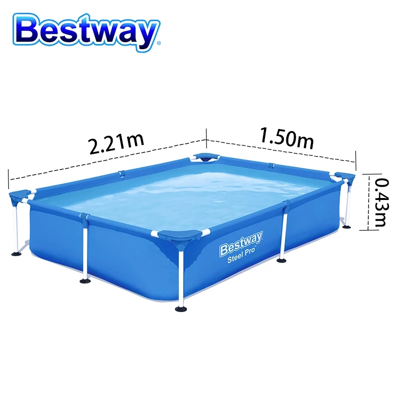  بست واي-مسبح شراع فريم مستطيل 221CMX150CMX43CM 1200L  -26-56401 