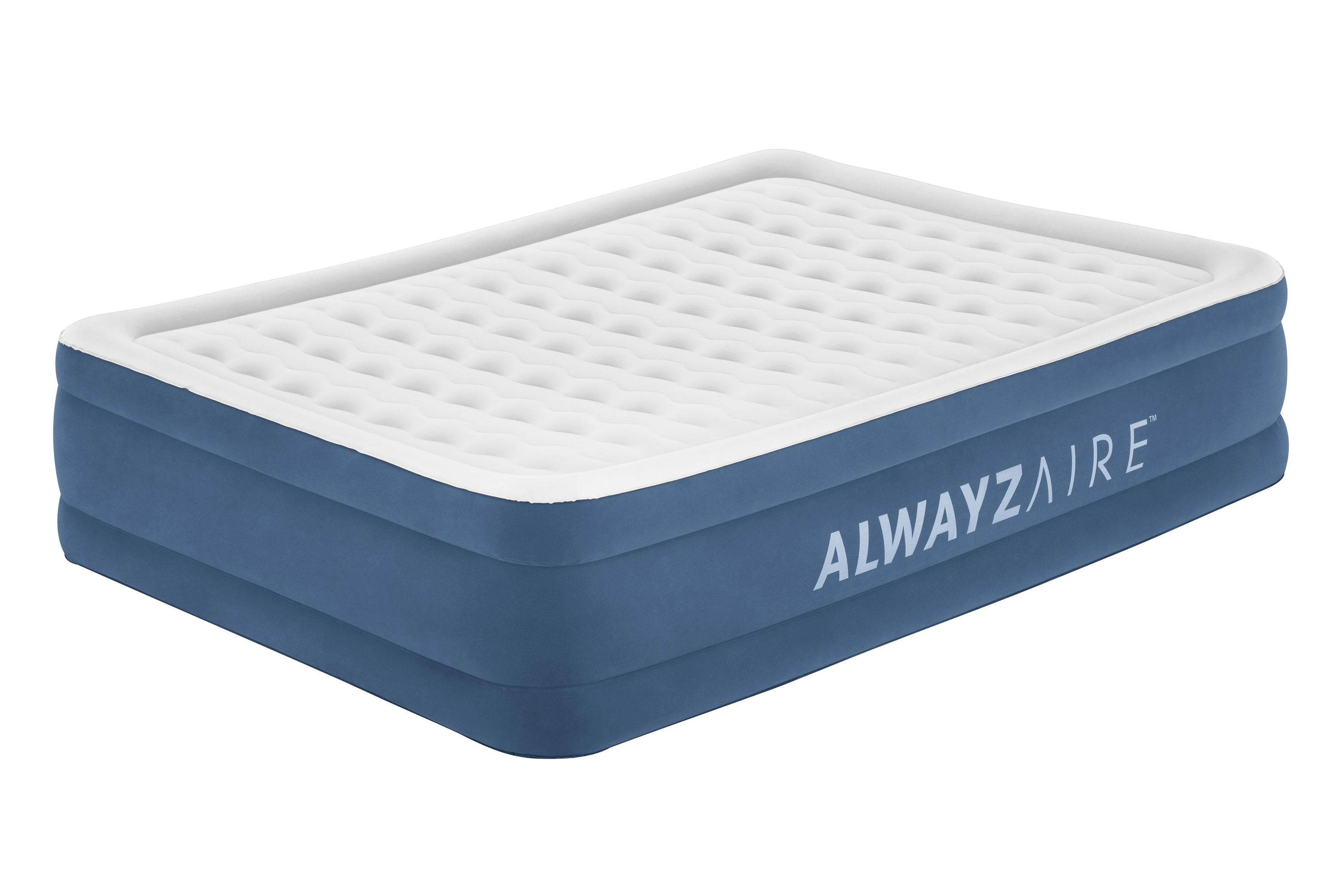  'BESTWAY AlwayzAire Airbed Queen Built-in Dual Pump 203cm x 152cm x 46cm  26-67624 