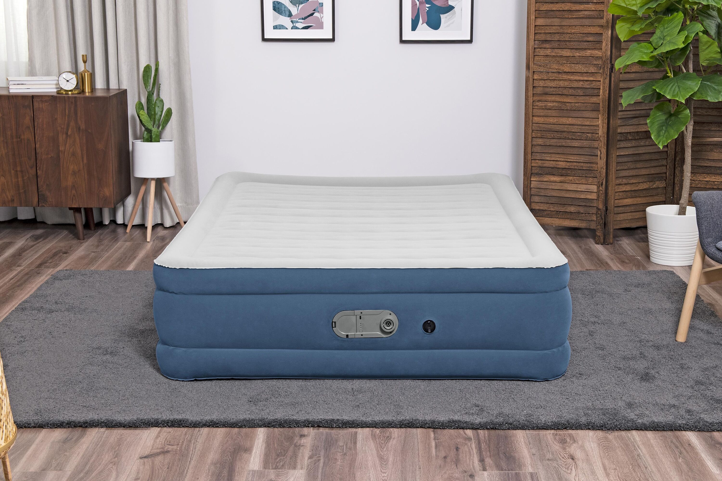  'BESTWAY AlwayzAire Airbed Queen Built-in Dual Pump 203cm x 152cm x 46cm  26-67624 