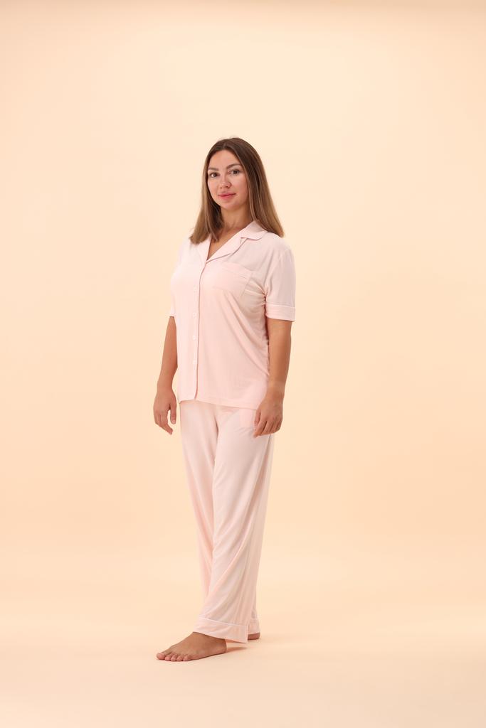 بجامة نساء | كلاسيك طويل أكمام قصيرة | TENCEL™ Modal