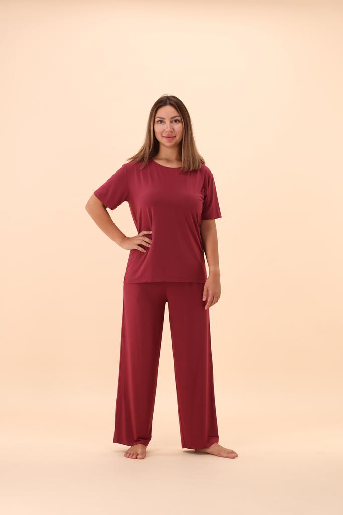 بجامة نساء | بيور طويل أكمام قصيرة | TENCEL™ Modal