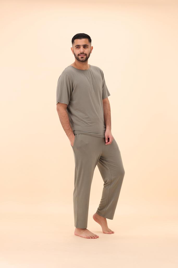 بجامة رجال | بيور طويل أكمام قصيرة | TENCEL™ Modal
