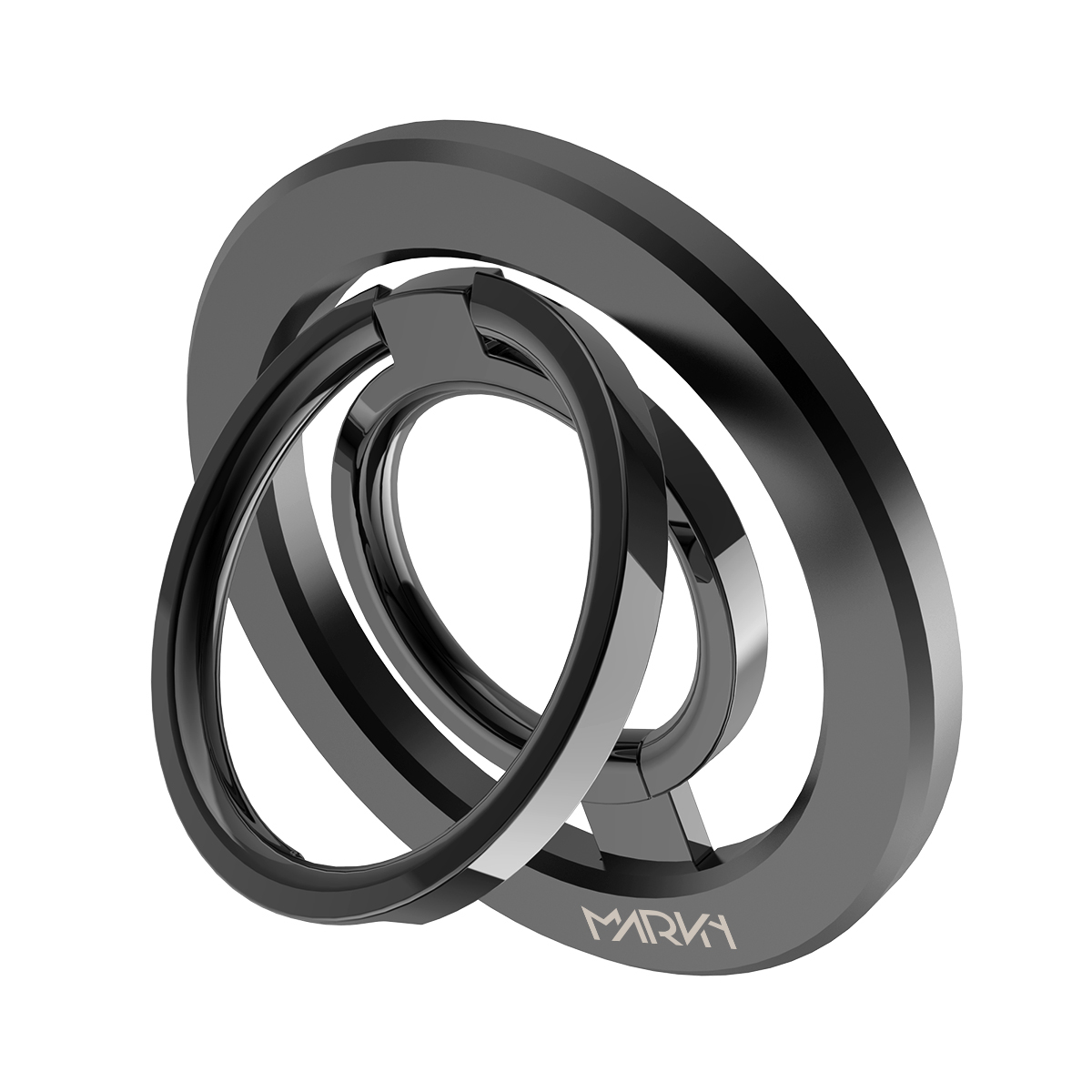 مسكة مارفن دبل طويق 3 لون اسود -   Marvn Double Loop 3 Magnetic Phone Holder black