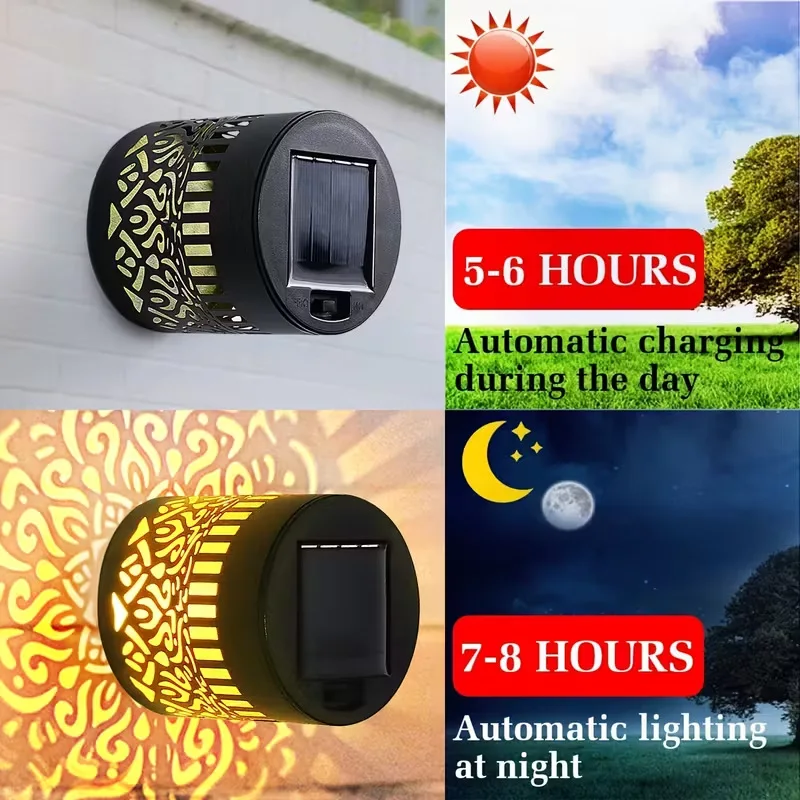مصباح جداري شمسي بضوء LED خارجي مقاوم للماء