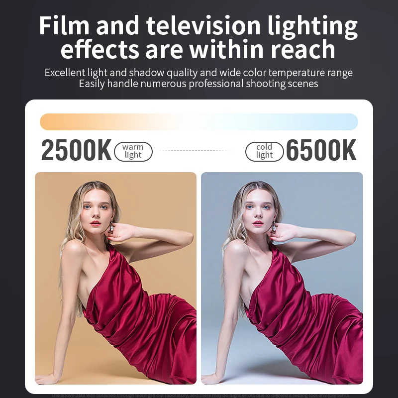ZU80/ZU60 Photo Studio Light COB Bi-Color 2500-8500K CRI≥95 TLCI≥97 With Diffuser LED Video Lights Fill Lighting