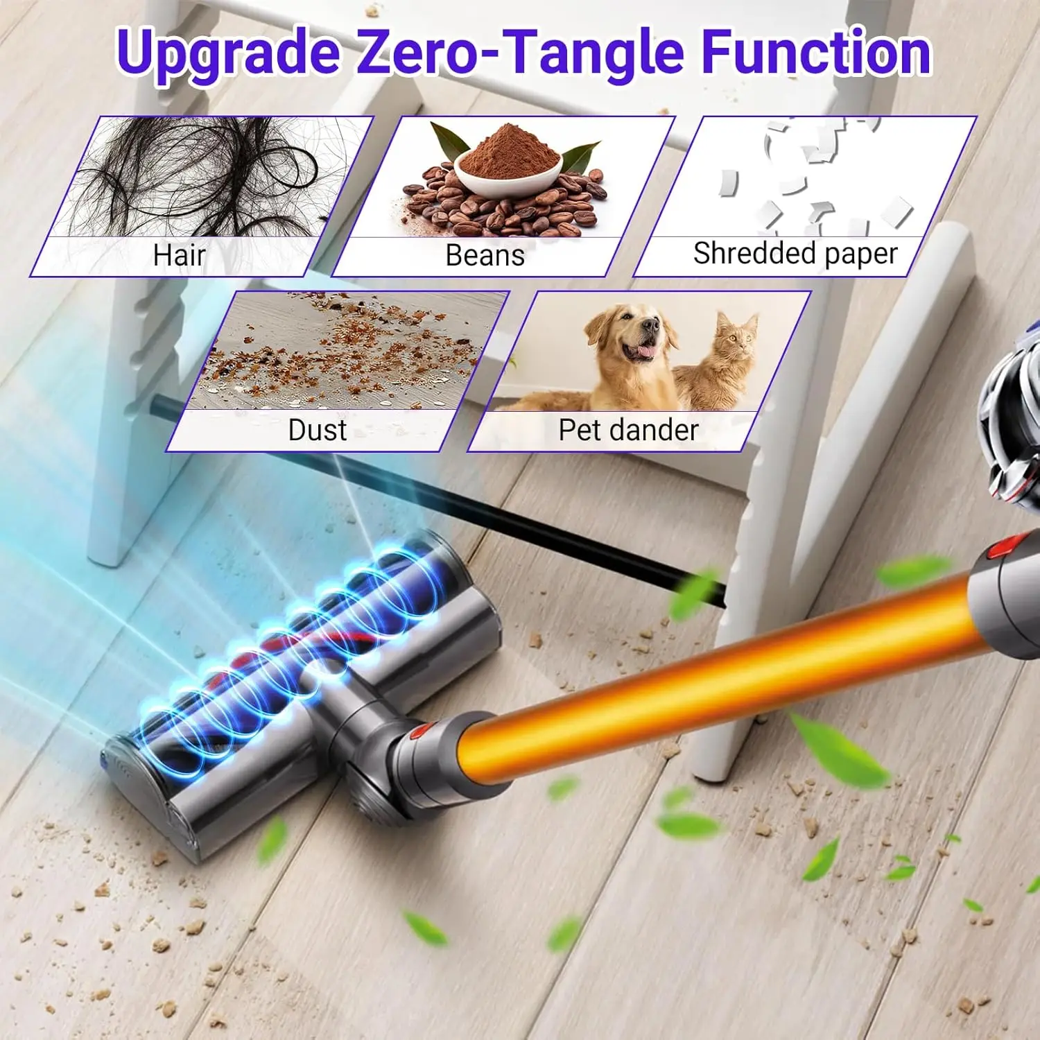 رأس منظف مكنسة دايسون V10 V11 V7 V8 V15 LED