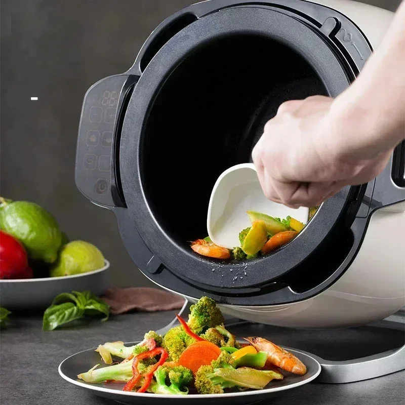 2026 2000W Intelligent Automatic Electric Wok Pot, Multifunctional Non-Stick Frying Pot, Home Cooking Machine