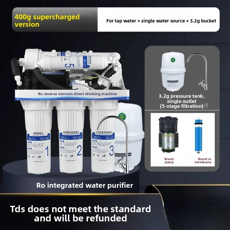 220V Yingchun Home RO Reverse Osmosis Water Filter Kitchen Tap Water Purification Pure Drinking Water Equipment