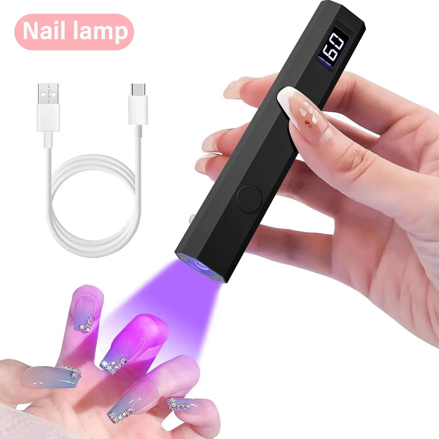 YIKOOLIN مصباح أظافر LED محمول
