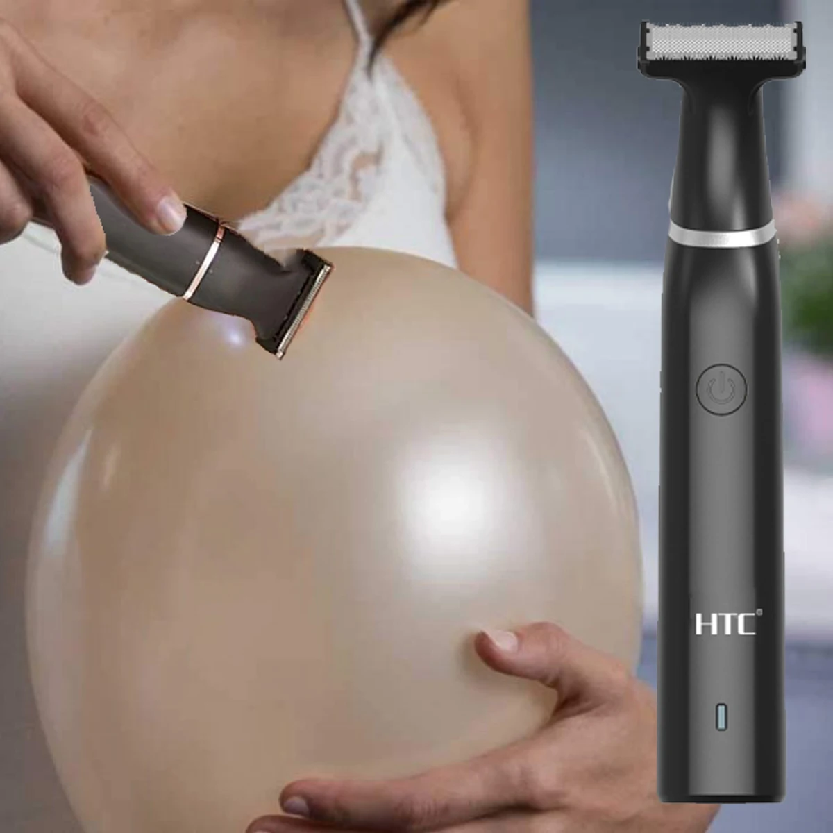 HTC مشذب شعر الجسم للرجال قابل للشحن