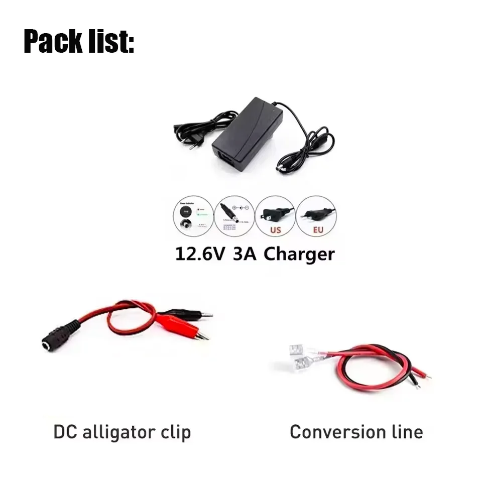 12V Rechargeable Lithium Battery Pack 40Ah, 18650 Battery pack DC Power for Sprayer, Portable Speaker, Outdoor Camping,Toy Cars